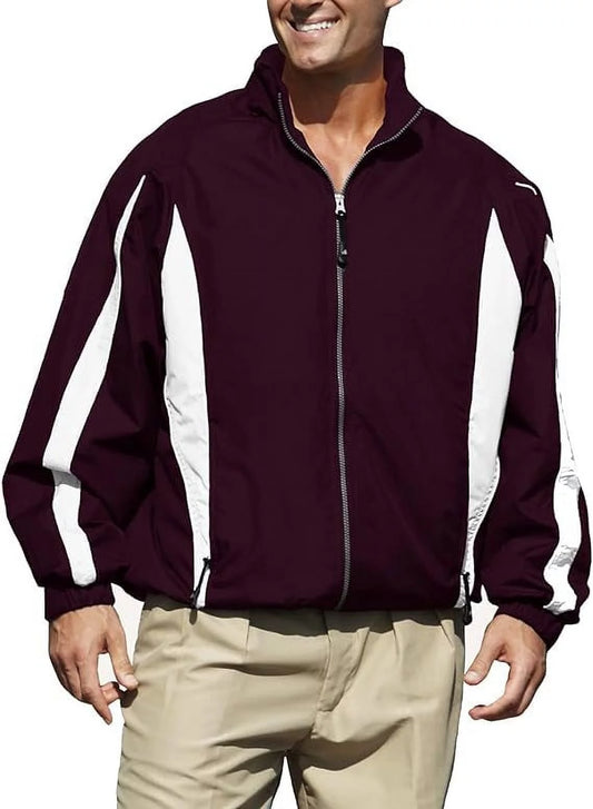 & Medium) Jacket Men Celebrity 833 Phenom White, Pro Long-Sleeves (Maroon