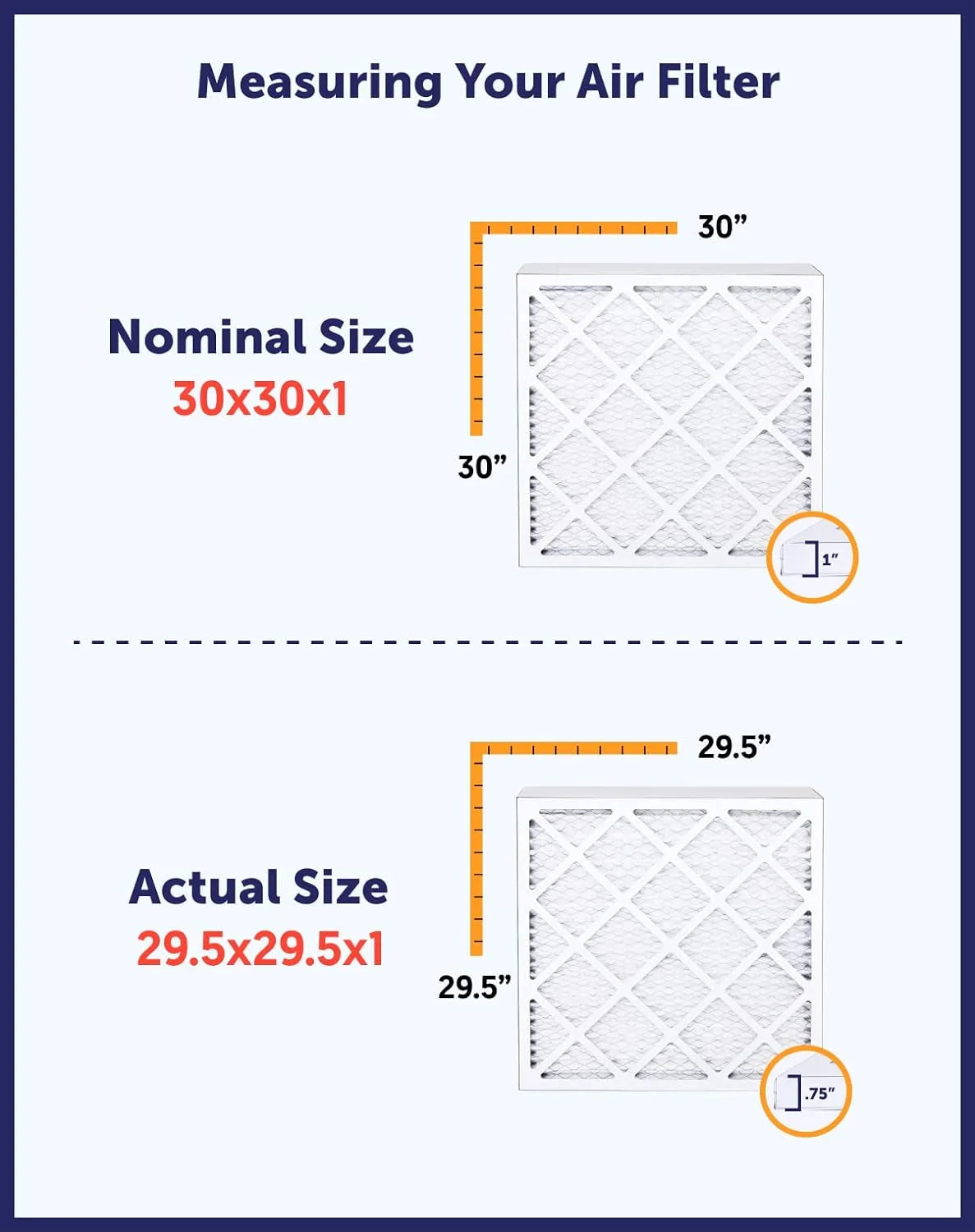 | Filter 8 Pleated HVAC x A/C MERV IN 4-PACK 12 Actual Air King | Furnace | Filter 23.5x12x1 Filters .75" | x 23.5 MADE Size: USA