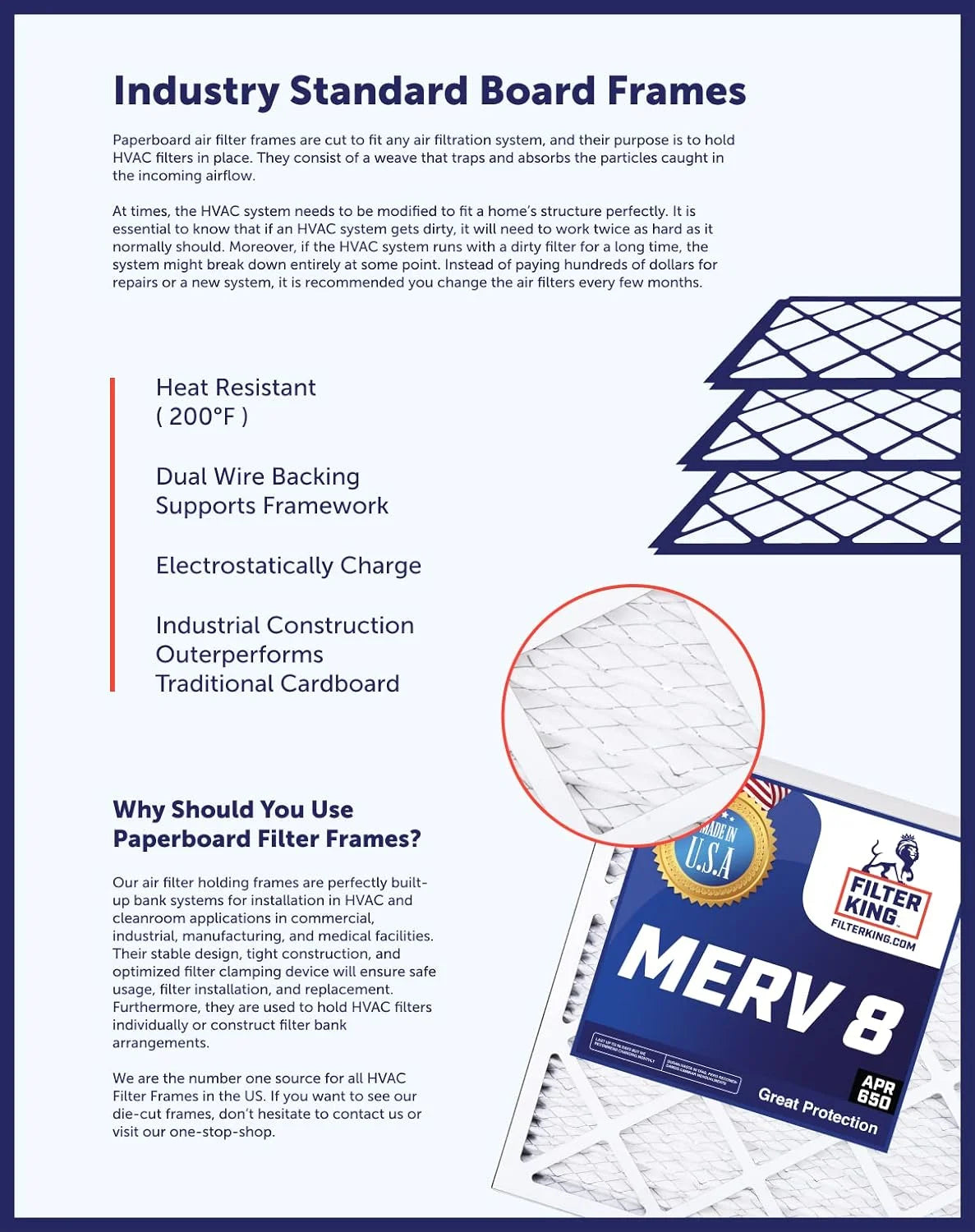 | Filter 8 Pleated HVAC x A/C MERV IN 4-PACK 12 Actual Air King | Furnace | Filter 23.5x12x1 Filters .75" | x 23.5 MADE Size: USA