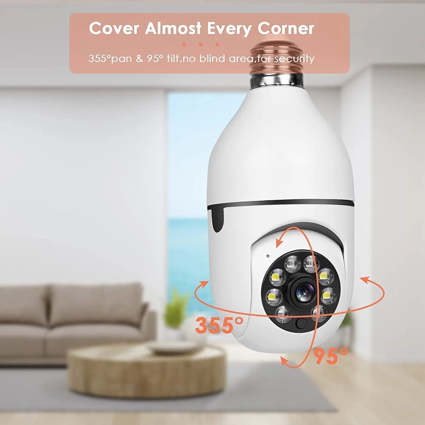 & E27 Security Security, Camera Bulb 1080p WiFi System , Outdoor, Cameras Camera Indoor Wireless Cameras 5G 2Pcs Home 2.4GHz Wireless Light for Security