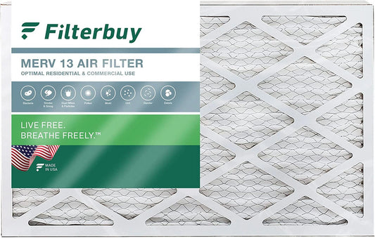 (1-Pack) Filterbuy Filters Furnace AC Pleated MERV 12x27x1 Air HVAC 13